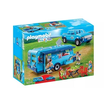 Imagen de PLAYMOBIL 9502 Fun Park Pick up und Wohnwagen