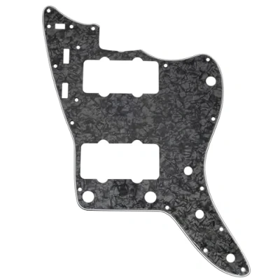 Imagen de Musiclily Pro 13 Agujeros Guitarra Golpeador para USA Vintage 60s Jazzmaster y SQ Classic Vibe, Black Pearl 4 capas