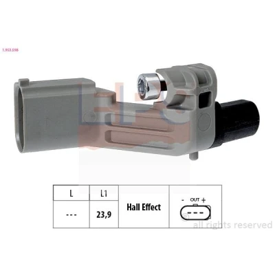 Imagen de EPS 1.953.598 Sensor de Cigueñal Made in Italy OE Equivalent VOLKSWAGEN: Golf 5, Polo IV Hatchback, Multivan 5 (7HM, SEAT: Ibiza 3