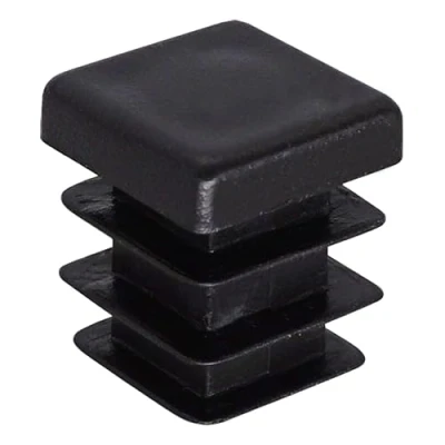 Imagen de SKIR&#039;CO 40 tapones cuadrados de plástico 12 x mm, tapas tubo mate, insertos cuadrados, para postes valla, color negro RAL 9005