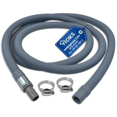Imagen de VIOKS Cable de alcantarillado para lavadora (2,5 m, diámetro 19 mm, 22 apto lavavajillas,