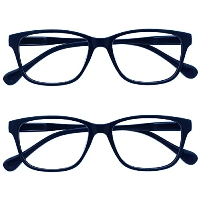 Imagen de UV Reader Azul Marino Ligero Gafas De Lectura Valor Pack 2 Estilo Diseñador Hombres Mujeres Inc Caso UVR2PK027 +3,50
