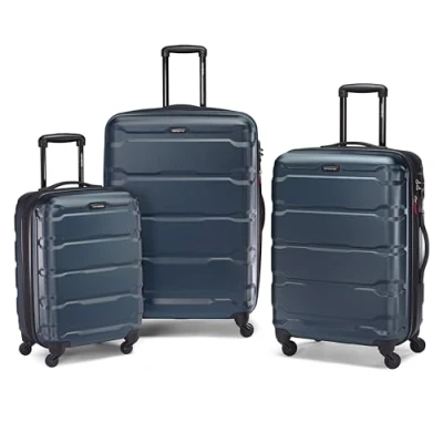 Imagen de Samsonite Omni Pc Hardside Juego de 3 Piezas (20 24 28 Spinner, (Spinner 20/24/28), Teal, Piece Set (20/24/28), Equipaje Extensible con Ruedas giratorias