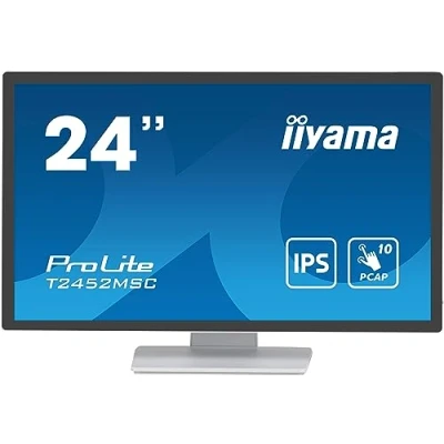 Imagen de iiyama T2452MSC W1 24&quot; Blanco Bonded PCAP 10P Táctil, 1920x1080, Panel IPS, Flat Bezel Free Glass Front, HDMI, Displayport, 360cd/m² (Táctil), USB Hub 2X 3.0, Altavoces