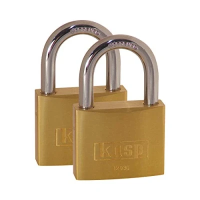 Imagen de Kasp K12030D2 Candado de latón, 30 mm, pack doble, cierre simultáneo