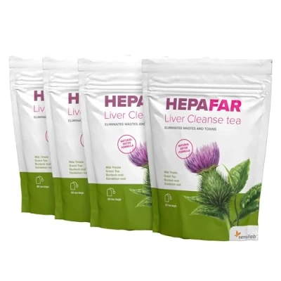Imagen de Hepafar té Detox Hepático con cardo mariano, verde, raíz de bardana y diente león 80 bolsitas Sensilab