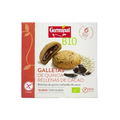 Imagen de GERMINAL Galletas Quinoa rellenas de Cacao BIO Sin Gluten 200g
