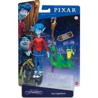 Imagen de Pixar Onward Disney Figura de juguete Ian con Staff y Blazey, multicolor (Mattel GMM15)