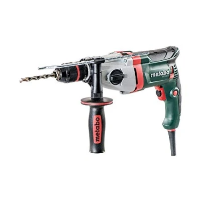 Imagen de metabo 600782500 Taladro percutor SBE 850 2 (portabrocas Futuro Plus) 850W con maletín, 490 W, 240 V, Verde