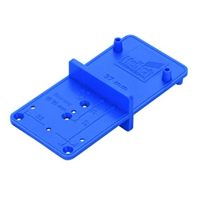 Imagen de Hettich MultiBlue 9220193 Plantilla de corte para bisagra (plástico, diámetro 26 y 37 mm), color azul