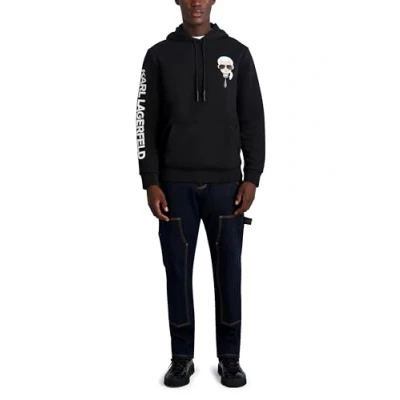 Imagen de Karl Lagerfeld Paris Sudadera con Capucha Character, Negro, S para Hombre