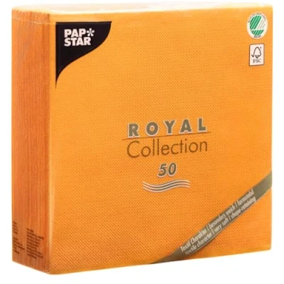 Imagen de Papstar 82219 Tissue paper Naranja 50pieza(s) Servilleta de papel (Naranja, paper, Monótono, 54 g/m², FSC, 400 mm)