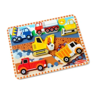 Imagen de Melissa &amp; Doug Construction Chunky Puzzle , Puzzles Wooden Toy 2+ Gift for Boy or Girl