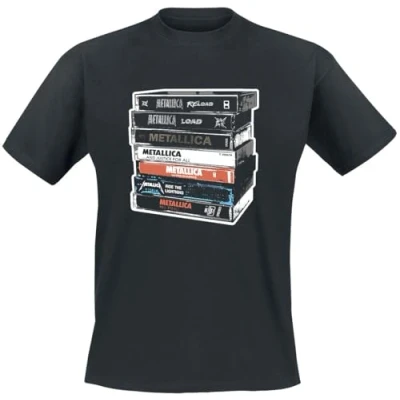 Imagen de Metallica Cassette Hombre Camiseta Negro M 100% algodón Vorne Bedruckt Regular