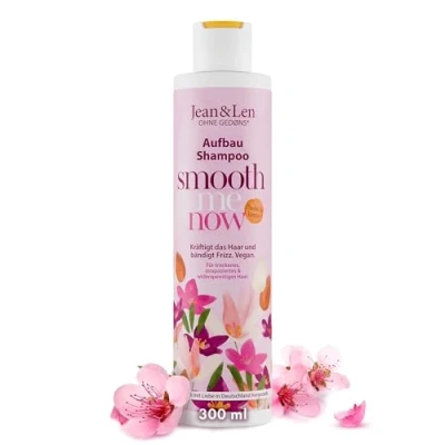 Imagen de Jean &amp; Len champú Estructura Almendra Queratina, para cabellos estructuralmente dañados, protege contra la rotura del cabello y las puntas abiertas, sin siliconas ni parabenos, vegano, 300 ml