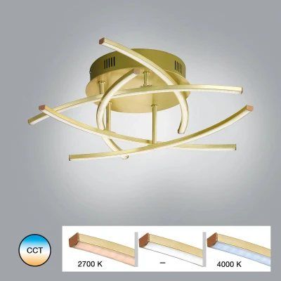 Imagen de Fischer &amp; Honsel Cross TW Plafón, Latón, 5 Flammig