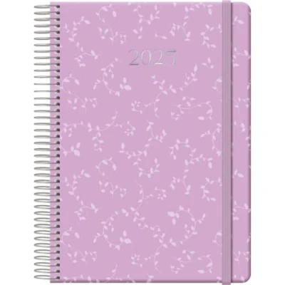 Imagen de Dohe Agenda 2025 Día por Página, Tamaño A5 (14x20 cm), 12 Meses Enero a Diciembre, Tapa Dura, Planificador en Español, Material de Oficina ARUBA Morado