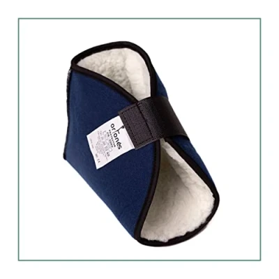 Imagen de Ortones Talonera Patuco Antiescaras Protector de Pie, Talón o Codo 1 Unidad para Cama y Silla Ruedas Talla Unica Válido ambos Pies, Derecho e Izquierdo Azul Marino