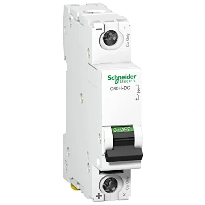 Imagen de Schneider Electric A9N61511 C60H Interruptor Automático Especial de CC, 250V, 1P, 16A, Curva C, Blanco