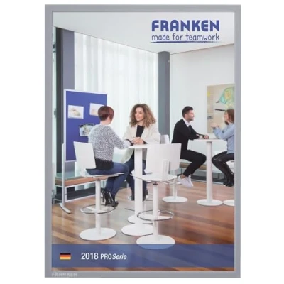 Imagen de Franken ITSA4M Frame It X tra Line Fundas para documentos (DIN A4, película rígida, 0,32 mm, mate), color gris
