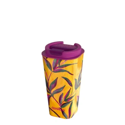 Imagen de Quokka Vaso Cafe Doble Pared PP Flux Sun Garden 450 ML