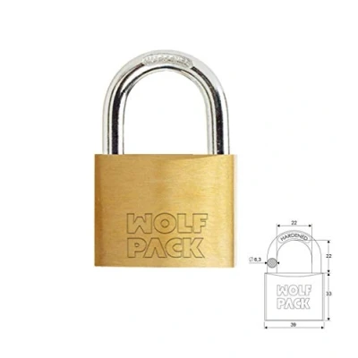 Imagen de WOLFPACK LINEA PROFESIONAL Candado Laton Arco Normal Llaves Iguales 40 mm. Nº1
