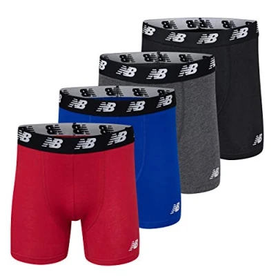 Imagen de New Balance Men&#039;s No Fly Cotton Performance Boxer Briefs (4 Pack of Underwear)