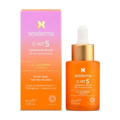 Imagen de Sesderma C Vit Serum Liposomal 5 Vitaminas Piel Hidratada y Radiante Antioxidante Primeros Signos de Envejecimiento Pigmentación Cuidado Profesional la 30 ml