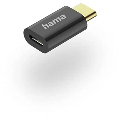 Imagen de Adaptador USB C a Micro Hama 00201531, C, 480 Mbit/s, Negro