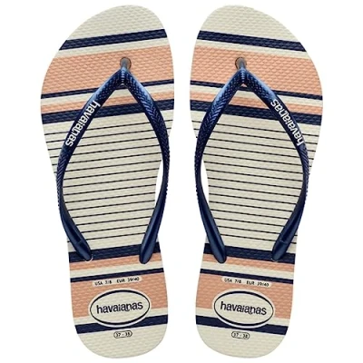 Imagen de Havaianas Slim Nautical, Chanclas, para Mujer, Azul (Blanco / Marino), 33/34 EU