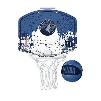 Imagen de Wilson MINI canasta de baloncesto NBA TEAM HOOP, MINNESOTA TIMBERWOLVES, Plástico