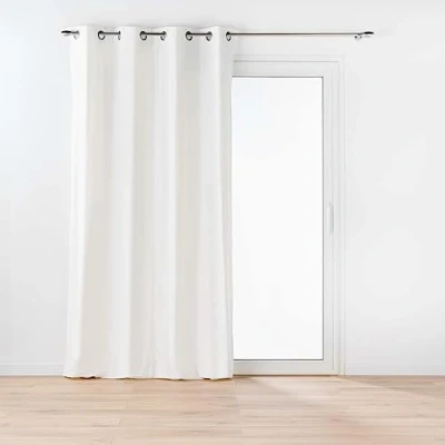 Imagen de Douceur d&#039;Intérieur Twily Cortina, con Ojales, 135 x 260 cm, Blanca, algodón y poliéster Reciclado