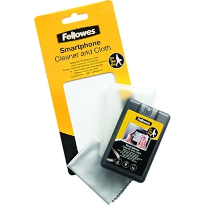 Imagen de Fellowes 9910601 Kit de limpieza pantallas para smartphone (20 ml spray limpiador y gamuza microfibra), negro