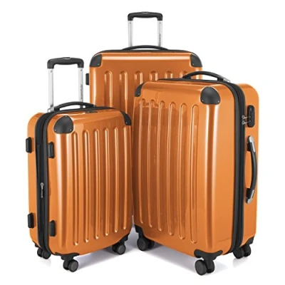 Imagen de HAUPTSTADTKOFFER Alex R2 Juego de 3 Maletas, Maletas rígidas, Trolley, Equipaje Viaje Mate, Set Viaje, 4 Ruedas Dobles (S, M y L), Naranja