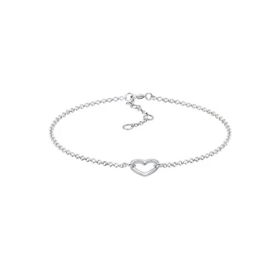 Imagen de Elli Pulsera Mujer Corazón Recortado Básico en Plata de Ley 925