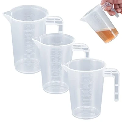 Imagen de 3 Piezas Jarra Medidora, 50ml/100ml/250ml Vaso Medidores, Medidor de Precisión con Escala, Dosificador para Detergente, Cocina Hornear, Laboratorio