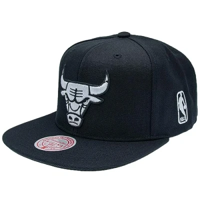 Imagen de Mitchell &amp; Ness Hombres Gorras/Gorra Snapback Black White Chicago Bulls