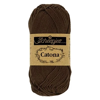Imagen de Scheepjes 162 Negro Café Catona Hilo 10x50g