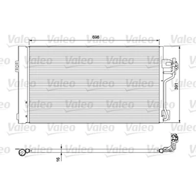 Imagen de VALEO 814391 Condensador con secador Aluminio 391 R 134 a MERCEDES BENZ: Vito Mixto, Bus, Viano