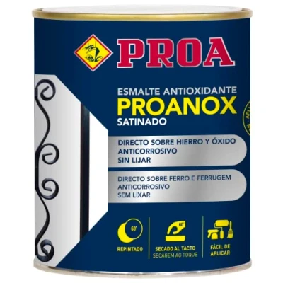 Imagen de Proa. Esmalte directo sobre óxido antioxidante Proanox, Marrón RAL 8016, 750 ml, Embalaje puede variar