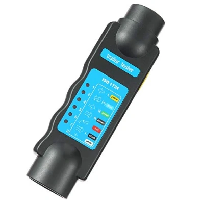 Imagen de Eacalyc Probador de Remolque 7 Pines, Enchufe Pines Conector Comprobar 12V Luces para Caravana RV Camión