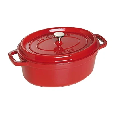 Imagen de STAUB Cacerola/Cocotte de Hierro Fundido Ovalada, Diámetro 31 cm, 5,5 L, Rojo Cereza