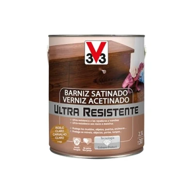 Imagen de V33 Barniz ultra resistente satinado roble claro 2,5l