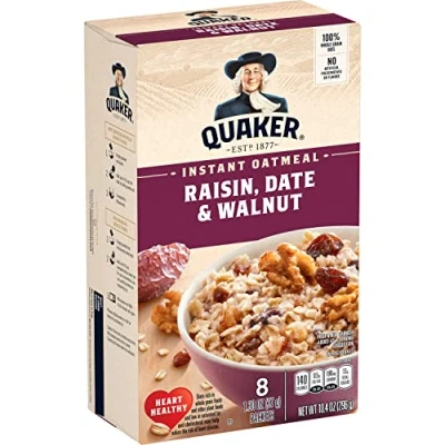 Imagen de Quaker Avena instantánea, dátil de pasas y nogal, 8 paquetes