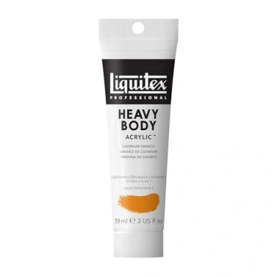 Imagen de Liquitex Pintura acrílica Profesional Heavy Body, Naranja de cadmio Nuevo, 59 ML,