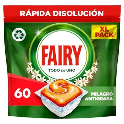 Imagen de Fairy Cápsulas de Lavavajillas, Naranja, Blanco, 60