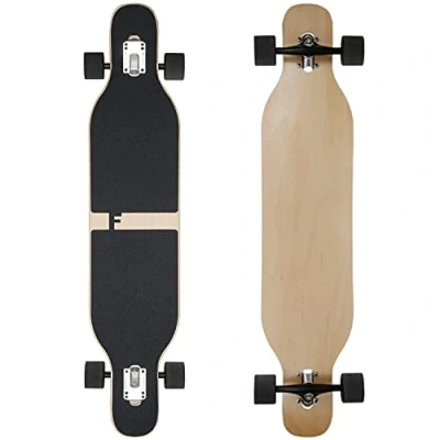 Imagen de FunTomia Longboard con 2 escalones flexibles, monopatín Drop Through Cruiser completo Mach1 Speed Rodamiento T Tool