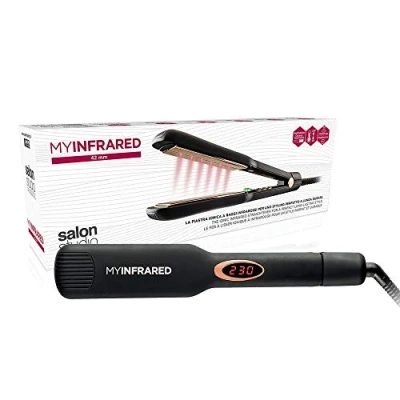 Imagen de Salon Studio Professional MyInfrared Plancha Profesional de Infrarrojos Para el Pelo con Placas 42 mm Control Temperatura 90 230C y Calentamiento Rápido un Efecto Liso u Ondulado