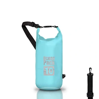Imagen de Bolsa Estanca 5L 10L 20L, Dry Bag Mare litros, Bolso Seco Mochila impermeable, bandolera ajustable, Seca para Kayak Paseo Barco Canoa Pesca Rafting Camping Playa Natación Snowboard