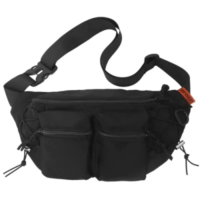 Imagen de Riñoneras Mujer Hombre, Riñonera Grande Impermeable Bolso de Cintura Deportiva con Cinturón Ajustable para Viajes Casual Senderismo Bici Entrenamiento Paseo Perro (Negro)